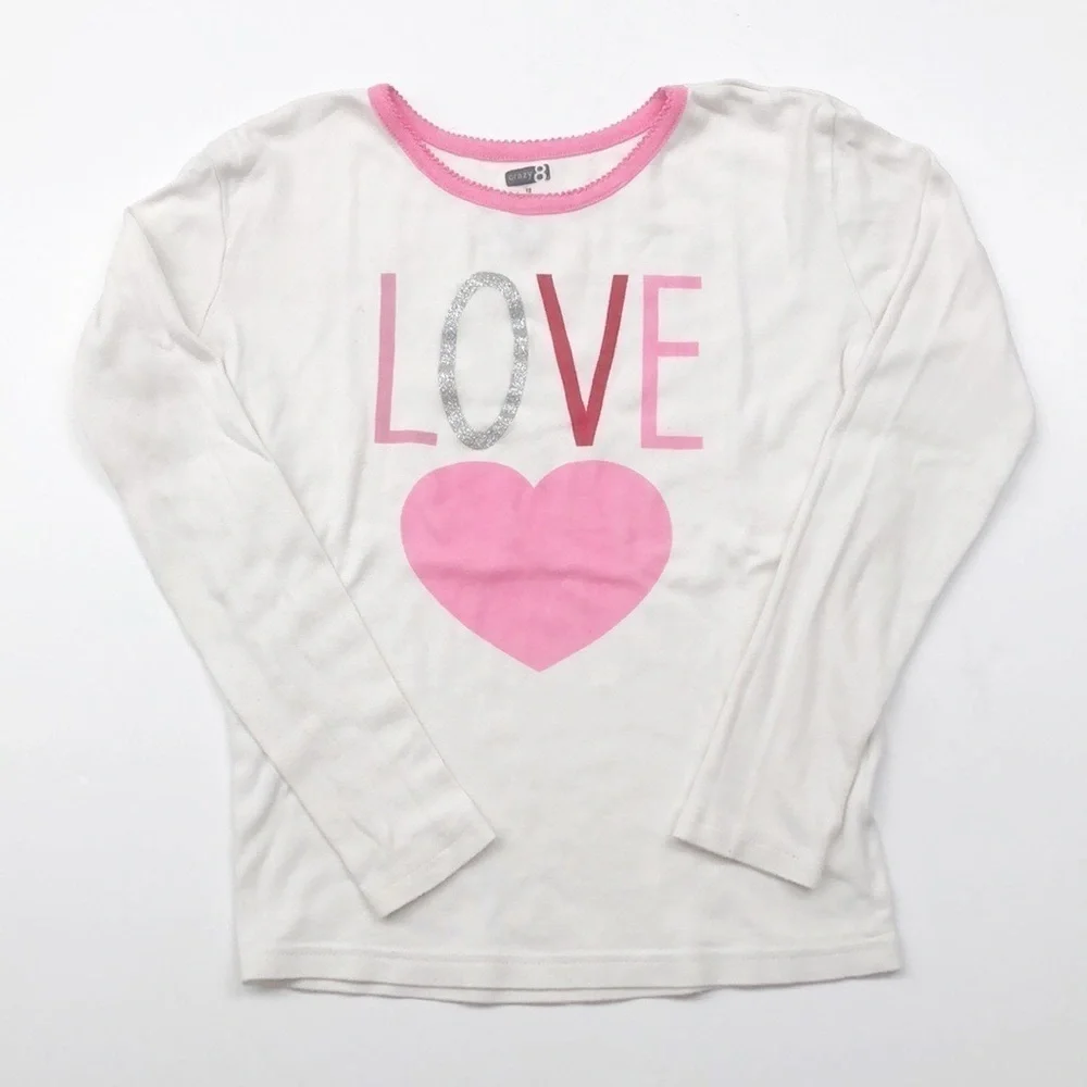 Crazy 8 Love long sleeve pajama top